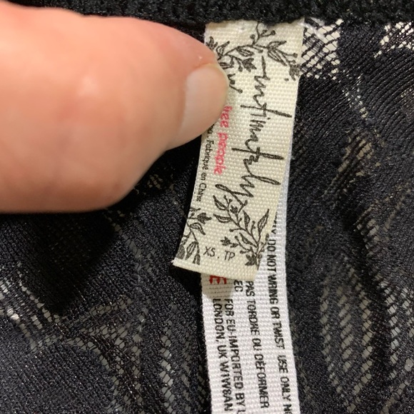 Int Free People Galloon Lace Racerback Bra Black - Picture 8 of 10